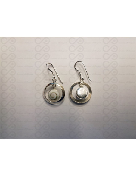 LE 0312 Pendientes Shiva Ojo Plata