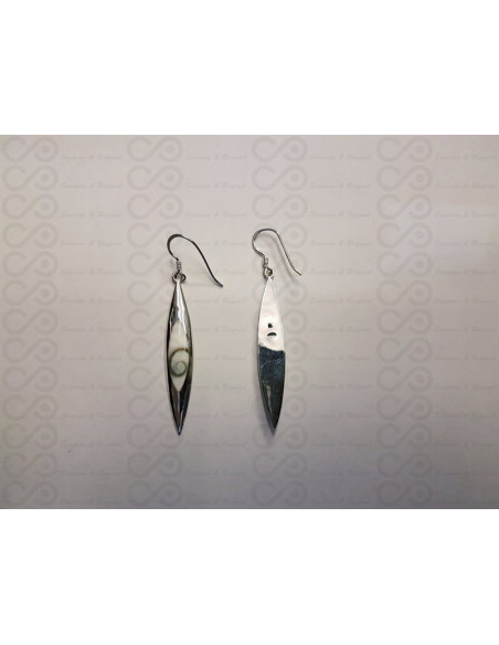 LE 0313 Boucles d'oreilles Shiva Oeil Argent