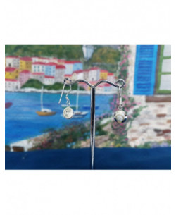 LE 0314 Pendientes Shiva Ojo Plata