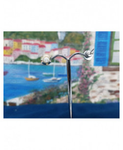 LE 0314s Boucles d'oreilles Shiva Oeil Argent