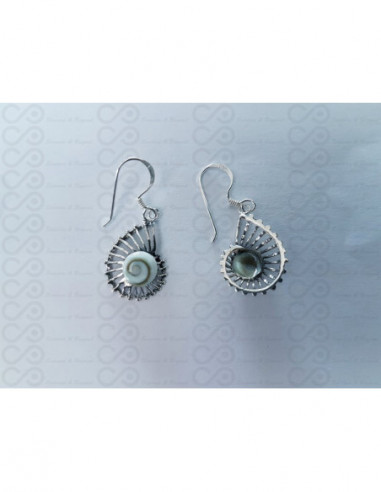 LE 0315 Ohrringe Shiva Auge Silber