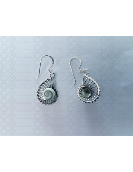 LE 0315 Orecchini in Argento con Occhio di Shiva