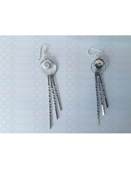 LE 0317 Pendientes Shiva Ojo Plata