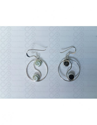 LE 0319 Boucles d'oreilles Shiva Oeil Argent