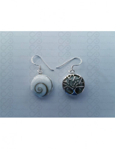 LE 0344 Boucles d'oreilles Shiva Oeil Argent