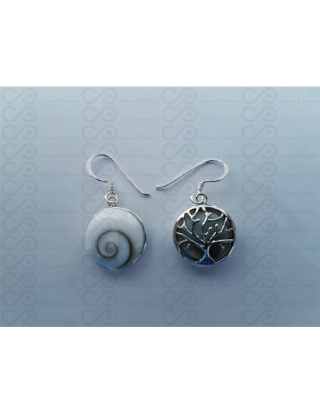LE 0344 Pendientes Shiva Ojo Plata