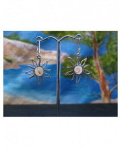 LE 0350 Ohrringe Shiva Auge Silber