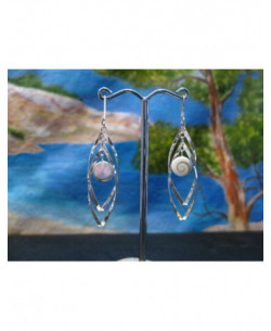 LE 0351 Pendientes Shiva Ojo Plata