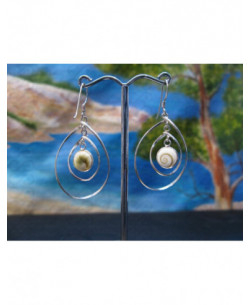 LE 0352 Pendientes Shiva Ojo Plata
