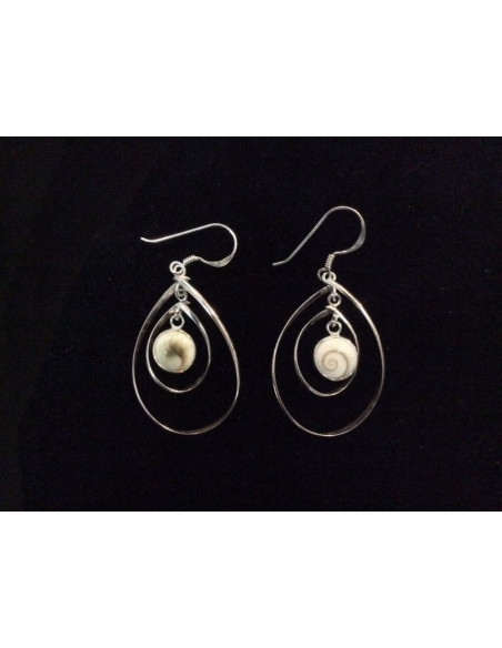 LE 0352 Boucles d'oreilles Shiva Oeil Argent