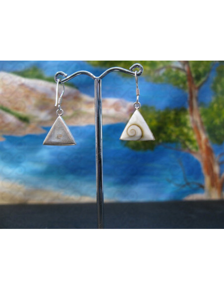 LE 0354 Boucles d'oreilles Shiva Oeil Argent