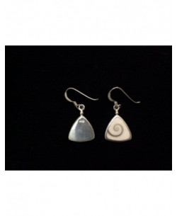 LE 0355 Earrings Shiva Eye Shell Silver 2
