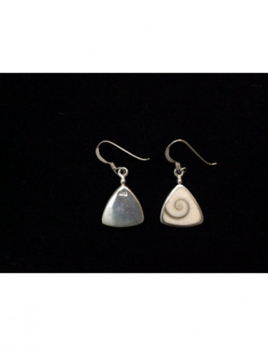 LE 0355 Earrings Shiva Eye Shell Silver