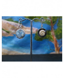 LE 0359 Pendientes Shiva Ojo Plata