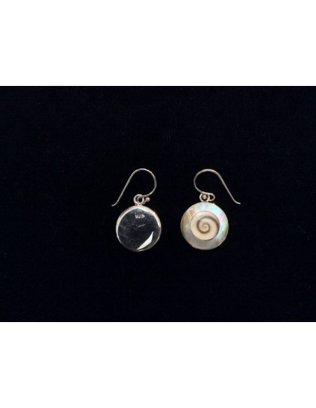LE 0359 Earrings Shiva Eye Shell Silver