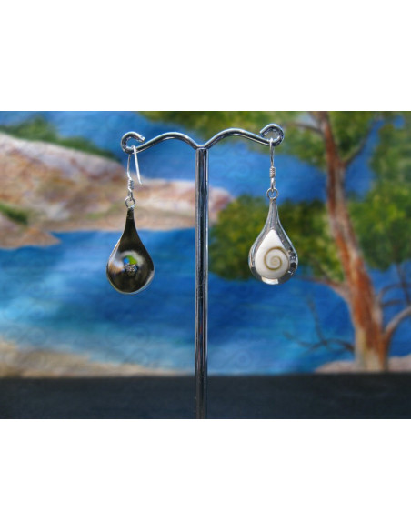 LE 0361 Boucles d'oreilles Shiva Oeil Argent