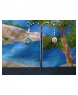 LE 0363 Boucles d'oreilles Shiva Oeil Argent