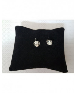 LE 0364s Pendientes Shiva Ojo Plata 2