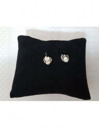 LE 0364s Pendientes Shiva Ojo Plata