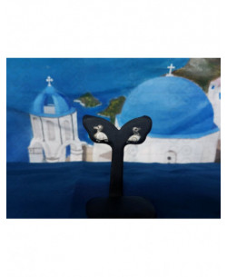 LE 0366s Boucles d'oreilles Shiva Oeil Argent