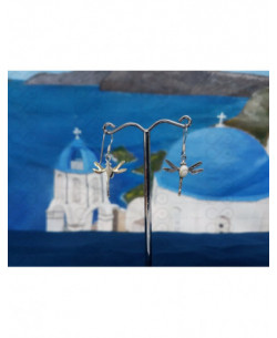 LE 0369 Boucles d'oreilles Shiva Oeil Argent