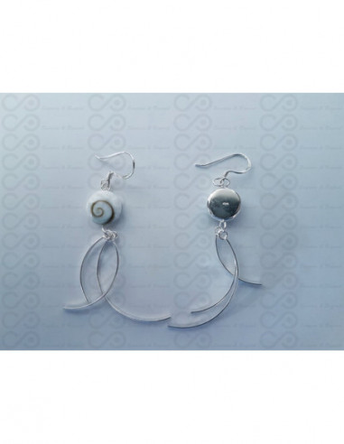 LE 0377 Boucles d'oreilles Shiva Oeil Argent