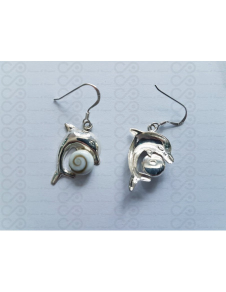 LE 0378 Boucles d'oreilles Shiva Oeil Argent