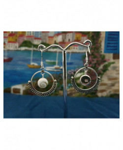 LE 0381 Boucles d'oreilles Shiva Oeil Argent
