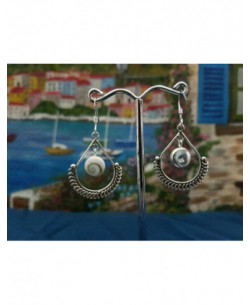 LE 0382 Boucles d'oreilles Shiva Oeil Argent