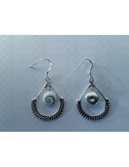 LE 0382 Brincos Olho Shiva Prata