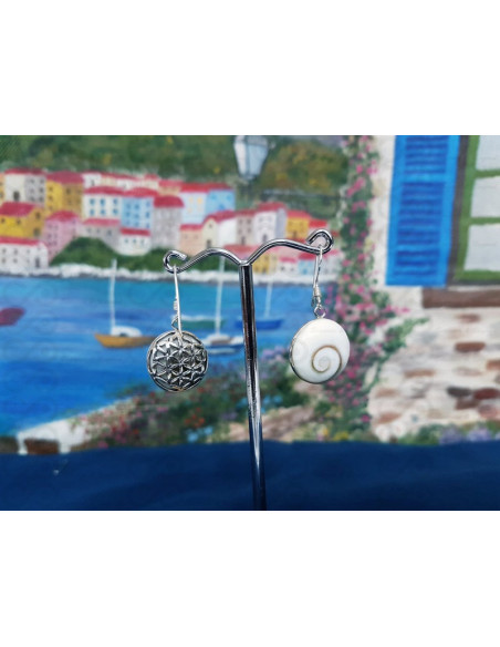 LE 0391 Brincos Olho Shiva Prata