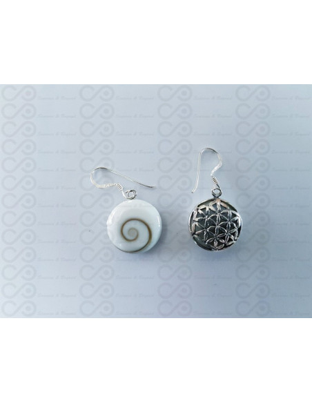 LE 0391 Brincos Olho Shiva Prata