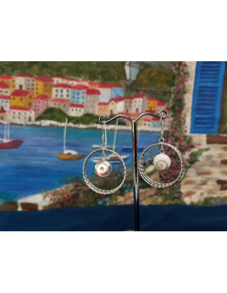 LE 0395 Ohrringe Shiva Auge Silber