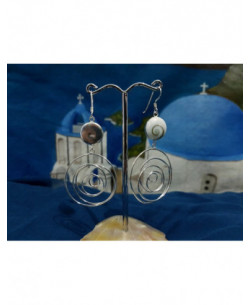 LE 0398 Pendientes Shiva Ojo Plata
