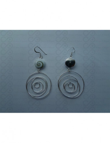 LE 0398 Earrings Shiva Eye Shell Silver