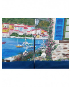 LE 0399 Boucles d'oreilles Shiva Oeil Argent