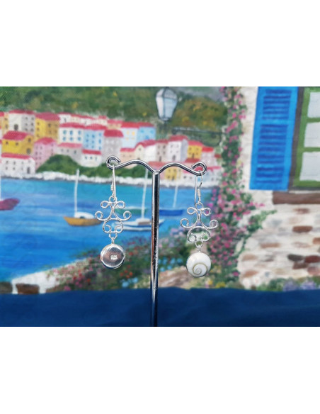 LE 0399 Ohrringe Shiva Auge Silber