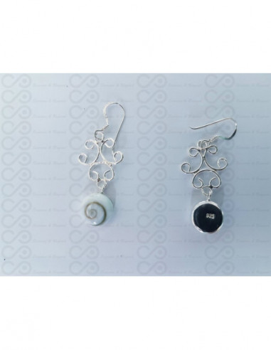 LE 0399 Boucles d'oreilles Shiva Oeil Argent