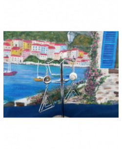 LE 0400 Earrings Shiva Eye Shell Silver