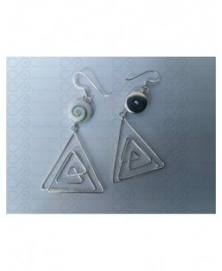 LE 0400 Boucles d'oreilles Shiva Oeil Argent 2