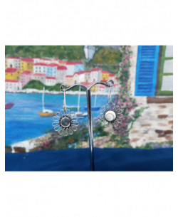 LE 0401 Pendientes Shiva Ojo Plata