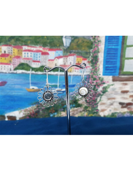 LE 0401 Brincos Olho Shiva Prata