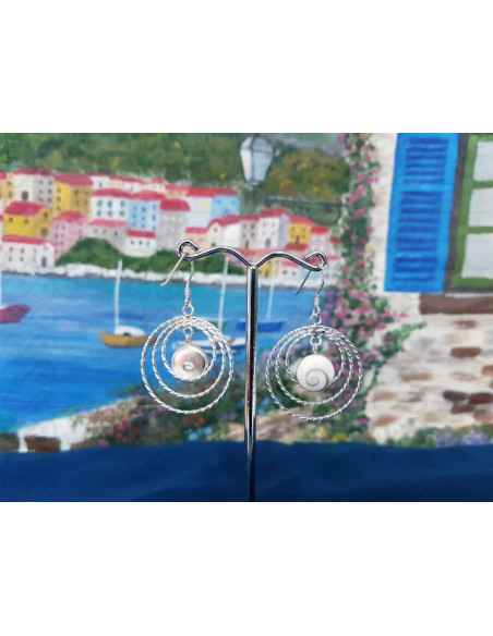 LE 0404 Ohrringe Shiva Auge Silber