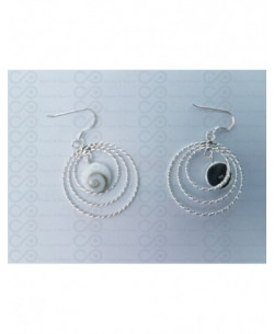 LE 0404 Boucles d'oreilles Shiva Oeil Argent 2