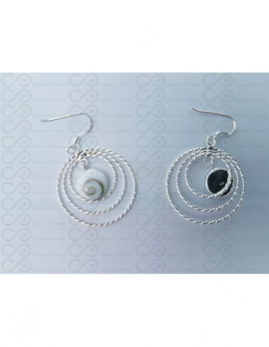 LE 0404 Pendientes Shiva Ojo Plata