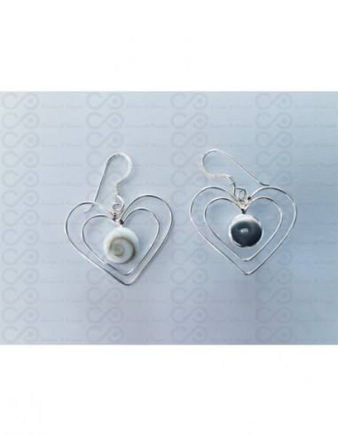 LE 0407 Pendientes Shiva Ojo Plata