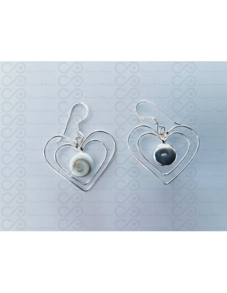 LE 0407 Pendientes Shiva Ojo Plata