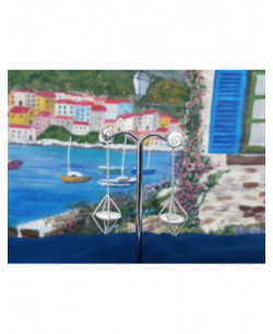 LE 0411 Brincos Olho Shiva Prata