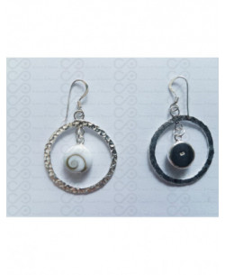 LE 0412 Pendientes Shiva Ojo Plata 2