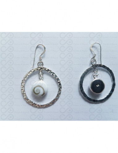 LE 0412 Ohrringe Shiva Auge Silber